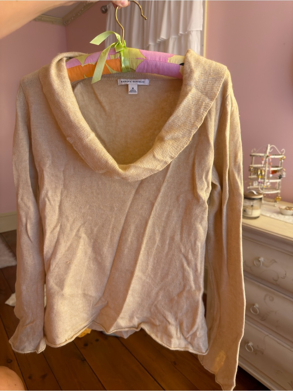 Banana Republic Cream Cowl Neck Sweater